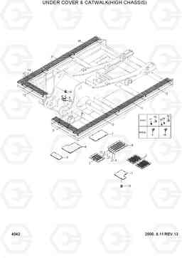 4042 UNDER COVER & CATWALK(HIGH CHASSIS) R210LC-3, Hyundai