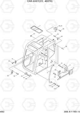 4052 CAB ASSY(2/3, -#0276) R210LC-3, Hyundai