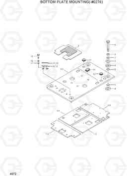 4072 BOTTOM PLATE MOUNTING(-#0276) R210LC-3, Hyundai