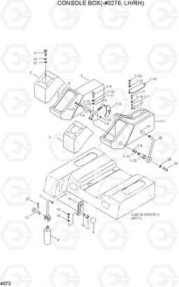 4073 CONSOLE BOX(-#0276, LH/RH) R210LC-3, Hyundai