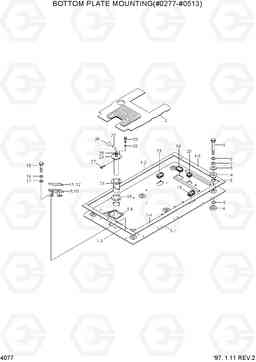 4077 BOTTOM PLATE MOUNTING(#0277-#0513) R210LC-3, Hyundai