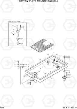 4079 BOTTOM PLATE MOUNTING(#0514-) R210LC-3, Hyundai