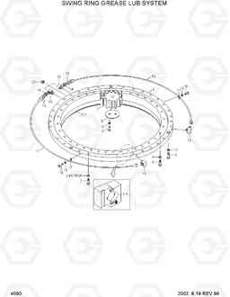 4090 SWING RING GREASE LUB SYSTEM R210LC-3, Hyundai