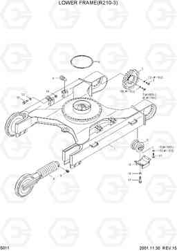 5011 LOWER FRAME(R210-3) R210LC-3, Hyundai