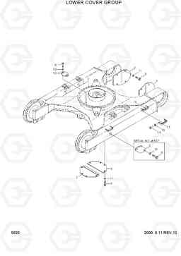 5020 LOWER COVER GROUP R210LC-3, Hyundai