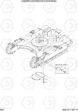 5021 LOWER COVER GROUP(HIGH CHASSIS) R210LC-3, Hyundai