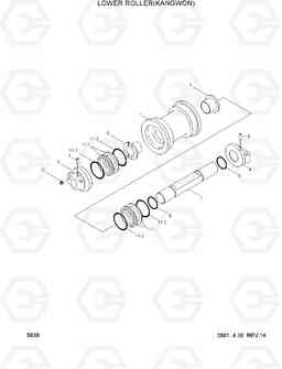 5030 LOWER ROLLER(KANGWON) R210LC-3, Hyundai