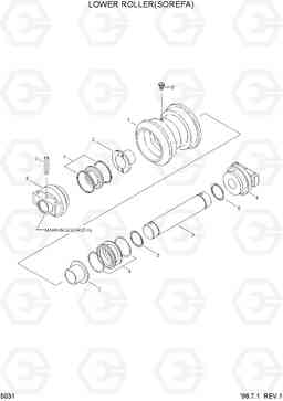 5031 LOWER ROLLER(SOREFA) R210LC-3, Hyundai