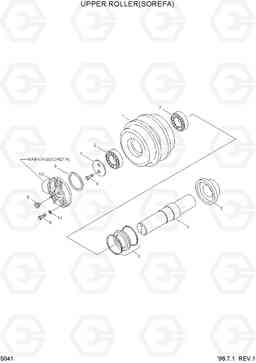 5041 UPPER ROLLER(SOREFA) R210LC-3, Hyundai