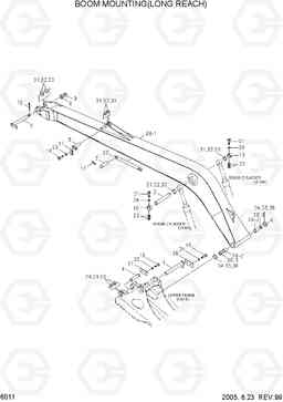 6011 BOOM MOUNTING(LONG REACH) R210LC-3, Hyundai