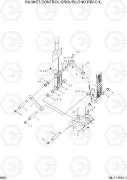 6021 BUCKET CONTROL GROUP(-#1304, LONG REACH) R210LC-3, Hyundai