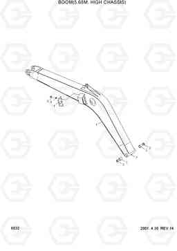 6032 BOOM(5.68M, HIGH CHASSIS) R210LC-3, Hyundai