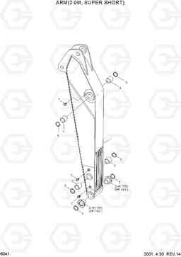 6041 ARM(2.0M, SUPER SHORT) R210LC-3, Hyundai