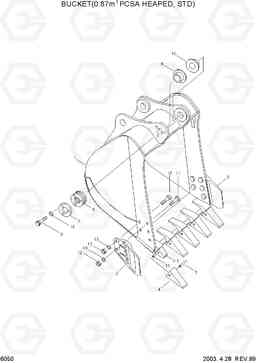 6050 BUCKET(0.87M3 PCSA HEAPED, STD) R210LC-3, Hyundai