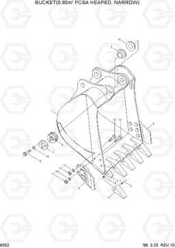 6052 BUCKET(0.80M3 PCSA HEAPED, NARROW) R210LC-3, Hyundai