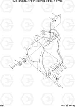 6057 BUCKET(0.87M3 PCSA HEAPED, ROCK, A TYPE) R210LC-3, Hyundai