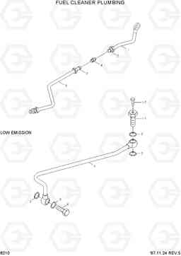 8210 FUEL CLEANER PLUMBING R210LC-3, Hyundai