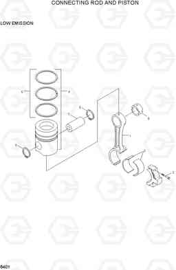 8401 CONNECTING ROD AND PISTON R210LC-3, Hyundai