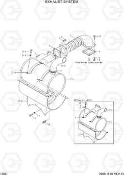 1050 EXHAUST SYSTEM R210LC-3H, Hyundai