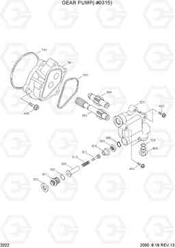 2022 GEAR PUMP(-#0315) R210LC-3H, Hyundai