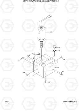 2027 EPPR VALVE CASING ASSY(#0316-) R210LC-3H, Hyundai