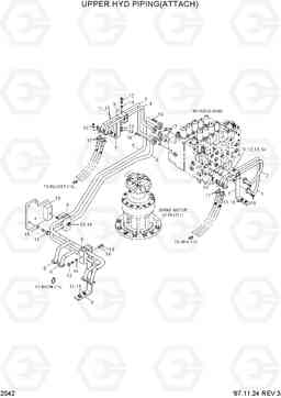 2042 UPPER HYD PIPING(ATTACH) R210LC-3H, Hyundai