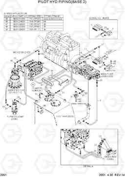 2051 PILOT HYD PIPING(BASE 2) R210LC-3H, Hyundai