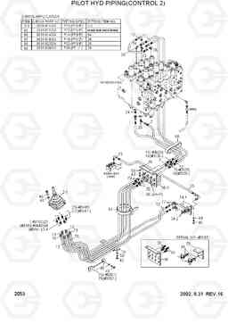 2053 PILOT HYD PIPING(CONTROL 2) R210LC-3H, Hyundai