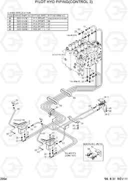 2054 PILOT HYD PIPING(CONTROL 3) R210LC-3H, Hyundai