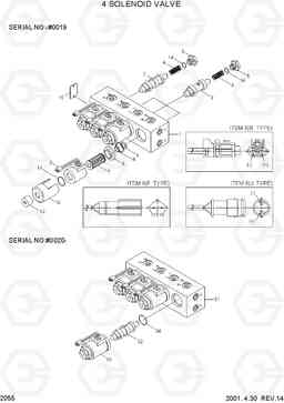 2055 4 SOLENOID VALVE R210LC-3H, Hyundai