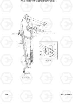 2096 ARM HYD PIPING(QUICK COUPLING) R210LC-3H, Hyundai