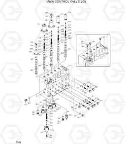 2101 MAIN CONTROL VALVE(2/3) R210LC-3H, Hyundai