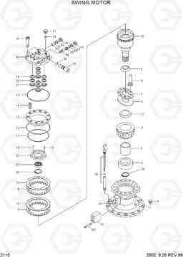 2110 SWING MOTOR(-#0315) R210LC-3H, Hyundai