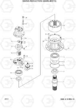 2111 SWING REDUCTION GEAR(-#0315) R210LC-3H, Hyundai