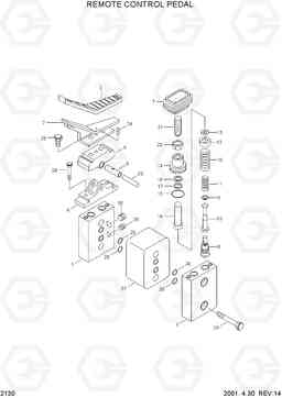 2130 REMOTE CONTROL PEDAL R210LC-3H, Hyundai