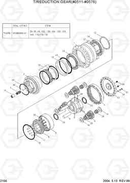 2156 TRAVEL REDUCTION GEAR(#0511-#0576) R210LC-3H, Hyundai