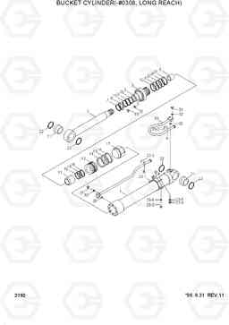 2190 BUCKET CYLINDER(-#0308, LONG REACH) R210LC-3H, Hyundai