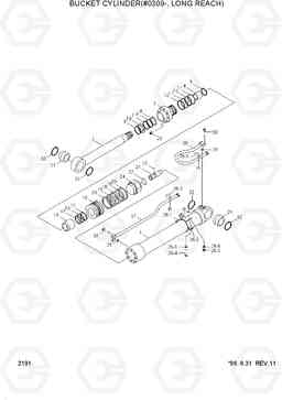 2191 BUCKET CYLINDER(#0309-, LONG REACH) R210LC-3H, Hyundai