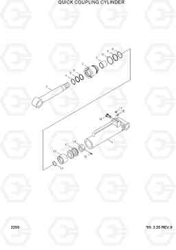 2200 QUICK COUPLING CYLINDER R210LC-3H, Hyundai