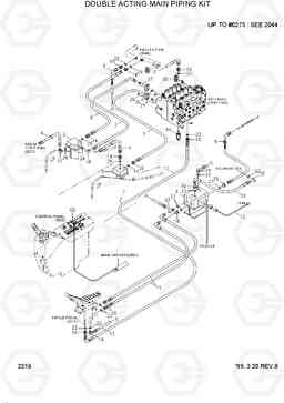 2216 DOUBLE ACTING MAIN PIPING KIT R210LC-3H, Hyundai