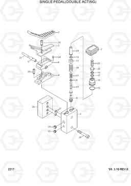 2217 SINGLE PEDAL(DOUBLE ACTING) R210LC-3H, Hyundai