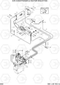 3030 AIR CONDITIONER & HEATER MOUNTING R210LC-3H, Hyundai