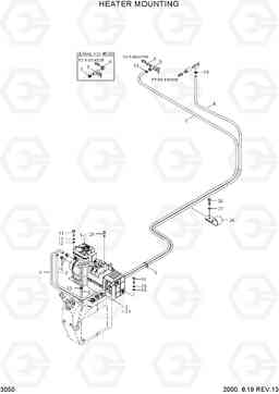 3050 HEATER MOUNTING R210LC-3H, Hyundai