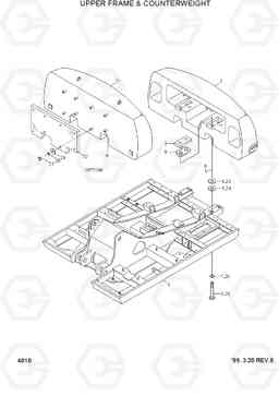 4010 UPPER FRAME & COUNTERWEIGHT R210LC-3H, Hyundai