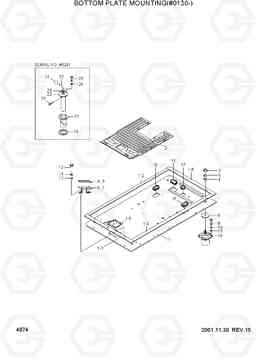 4074 BOTTOM PLATE MOUNTING(#0130-) R210LC-3H, Hyundai