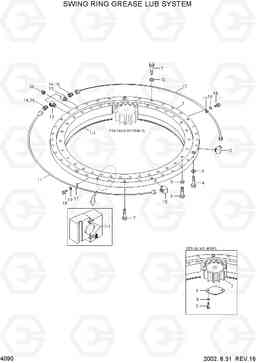 4090 SWING RING GREASE LUB SYSTEM R210LC-3H, Hyundai