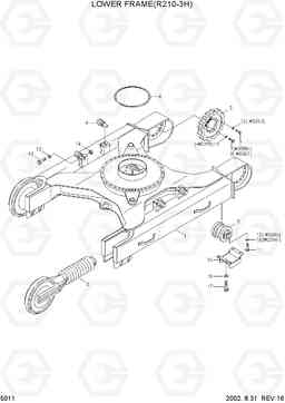 5011 LOWER FRAME(R210-3H) R210LC-3H, Hyundai