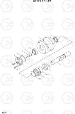 5040 UPPER ROLLER R210LC-3H, Hyundai