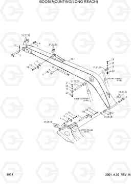 6011 BOOM MOUNTING(LONG REACH) R210LC-3H, Hyundai