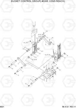 6021 BUCKET CONTROL GROUP(-#0308, LONG REACH) R210LC-3H, Hyundai